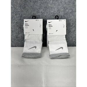 NEW 2-Pack MENS SIZE 8-9.5 NIKE DRI-FIT SPARK RUNNING CUSHIONED ANKLE SOCKS $40